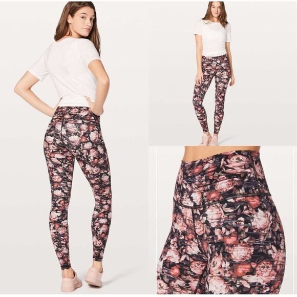 Lululemon Wunder Under Hi-Rise Tight *Nulux Peony Multi, Size 6 Leggings NEW - Picture 2 of 9